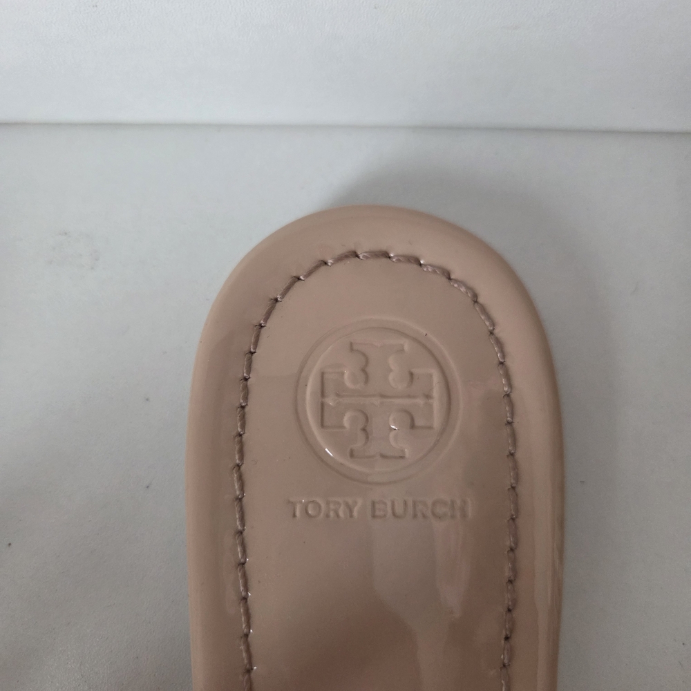 Tory Burch Leather  Sandals 7 Beige Nude Used Like New Condition - Picture 7 of 11